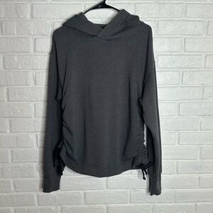 NWT Aerie Ruched Side Hoodie Gray Cozy size Small